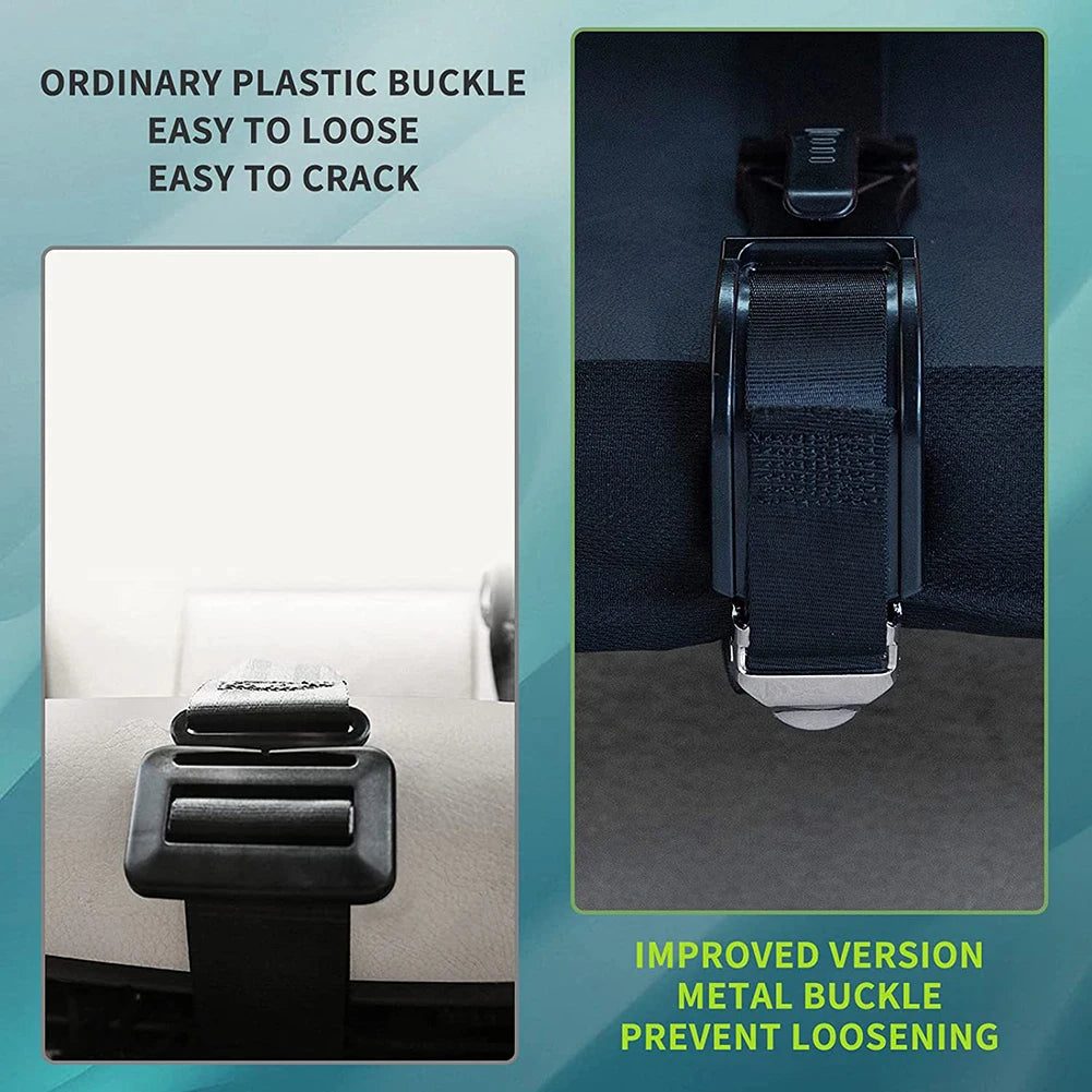 Adjustable maternity car seat belt strap