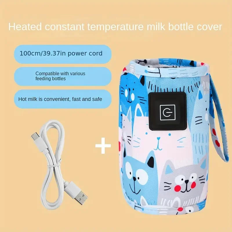 Baby bottle warmer connected to car USB