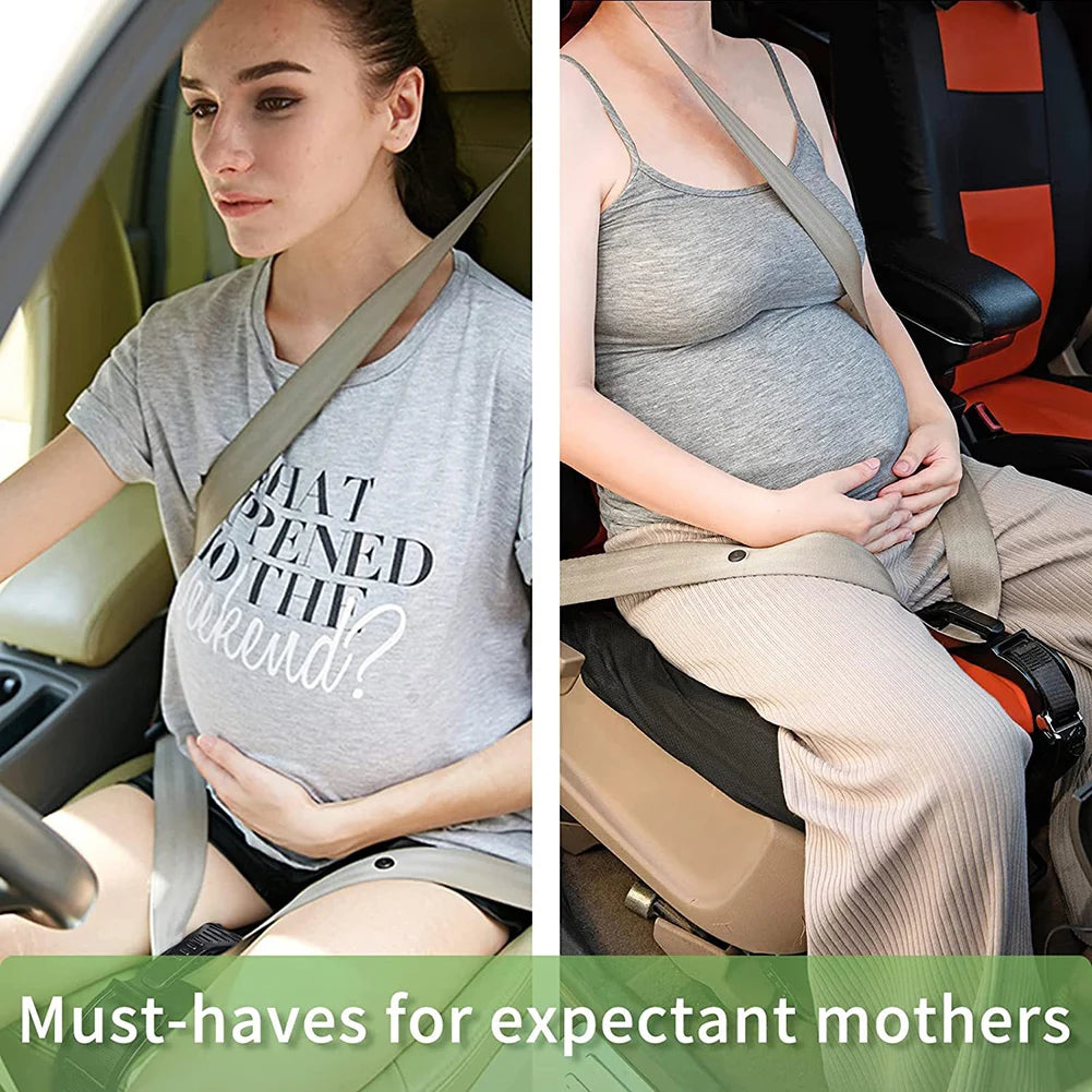 Baby bump seat belt protector for driving