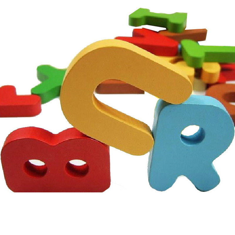 Colorful wooden puzzle toy for toddlers