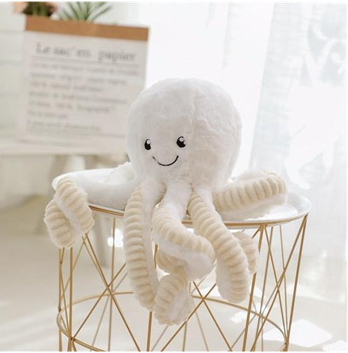 White baby octopus plush toy