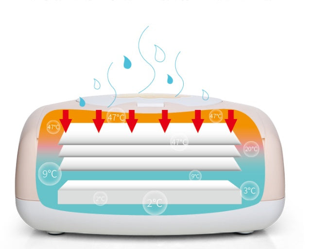 Portable baby wipe warmer for on-the-go use