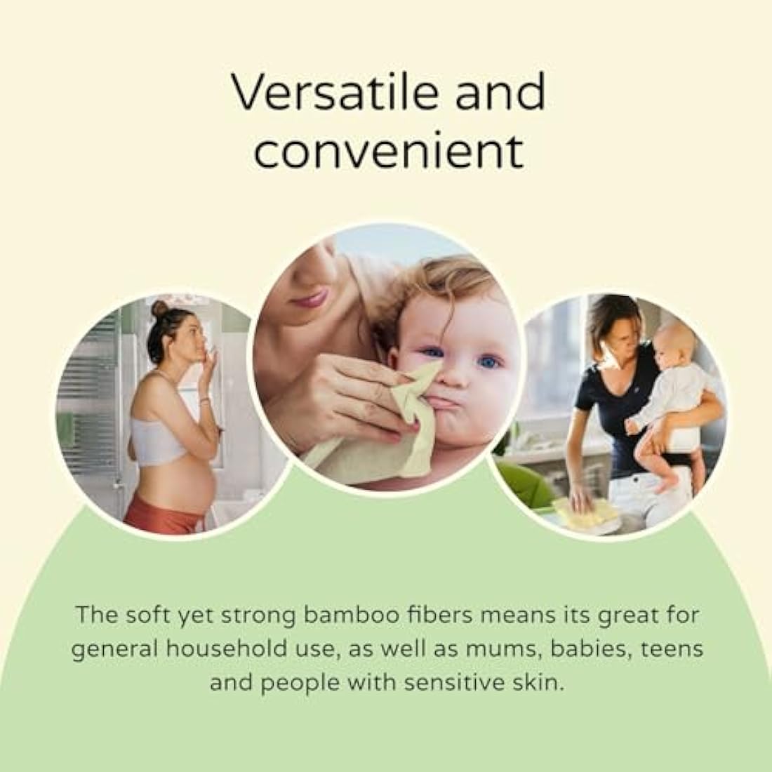 Bamboo baby wipes for newborn diaper changes