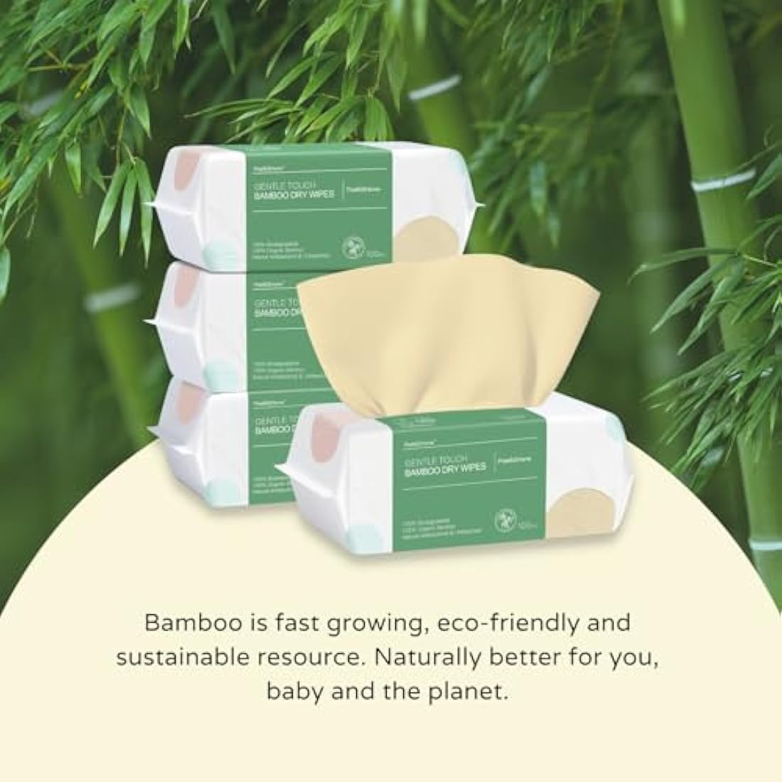 Bamboo facial towel wipes for babies