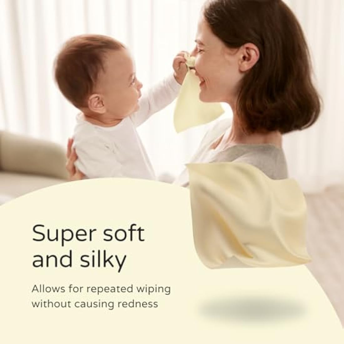 Hypoallergenic bamboo wipes for sensitive baby skin