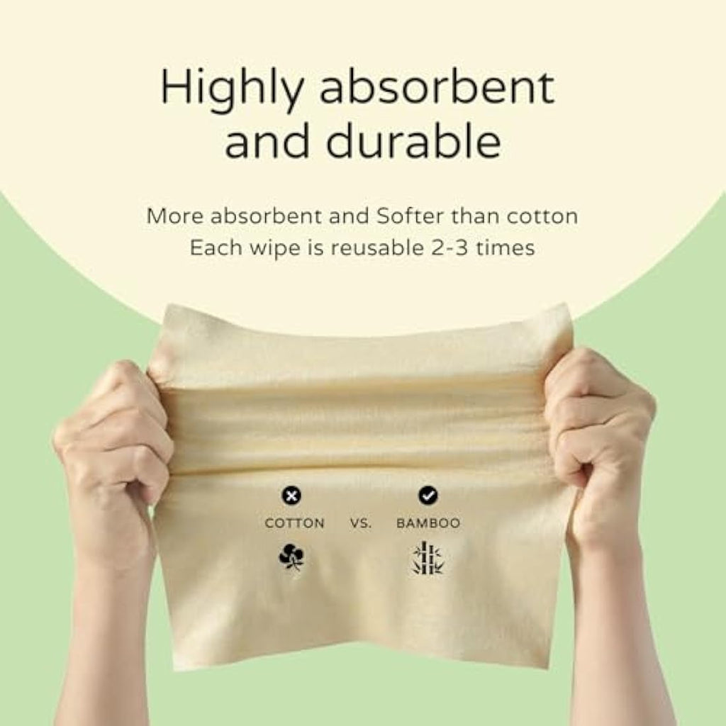 Bamboo baby wipes for wet or dry use