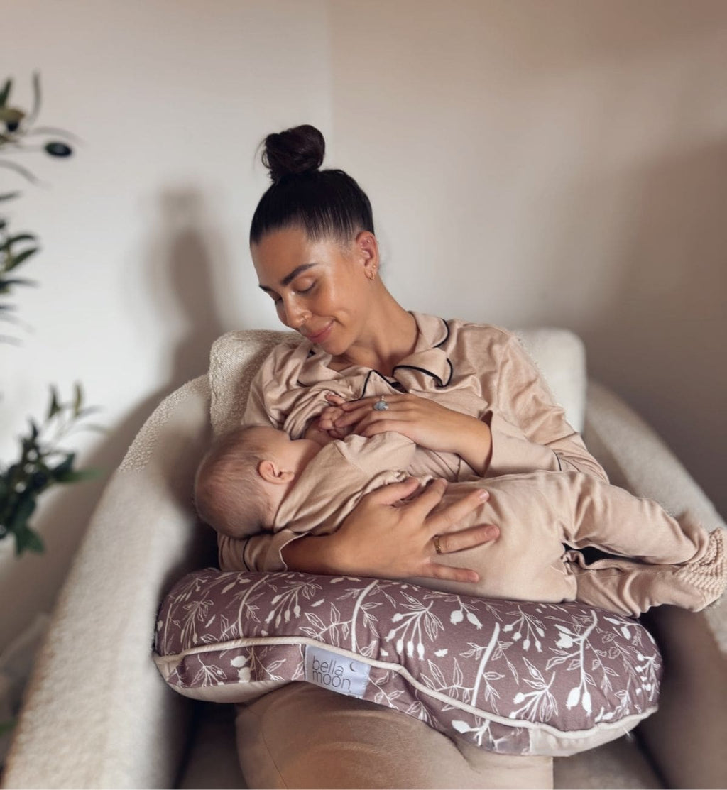 BellaMoon feeding support pillow wrapped around waist