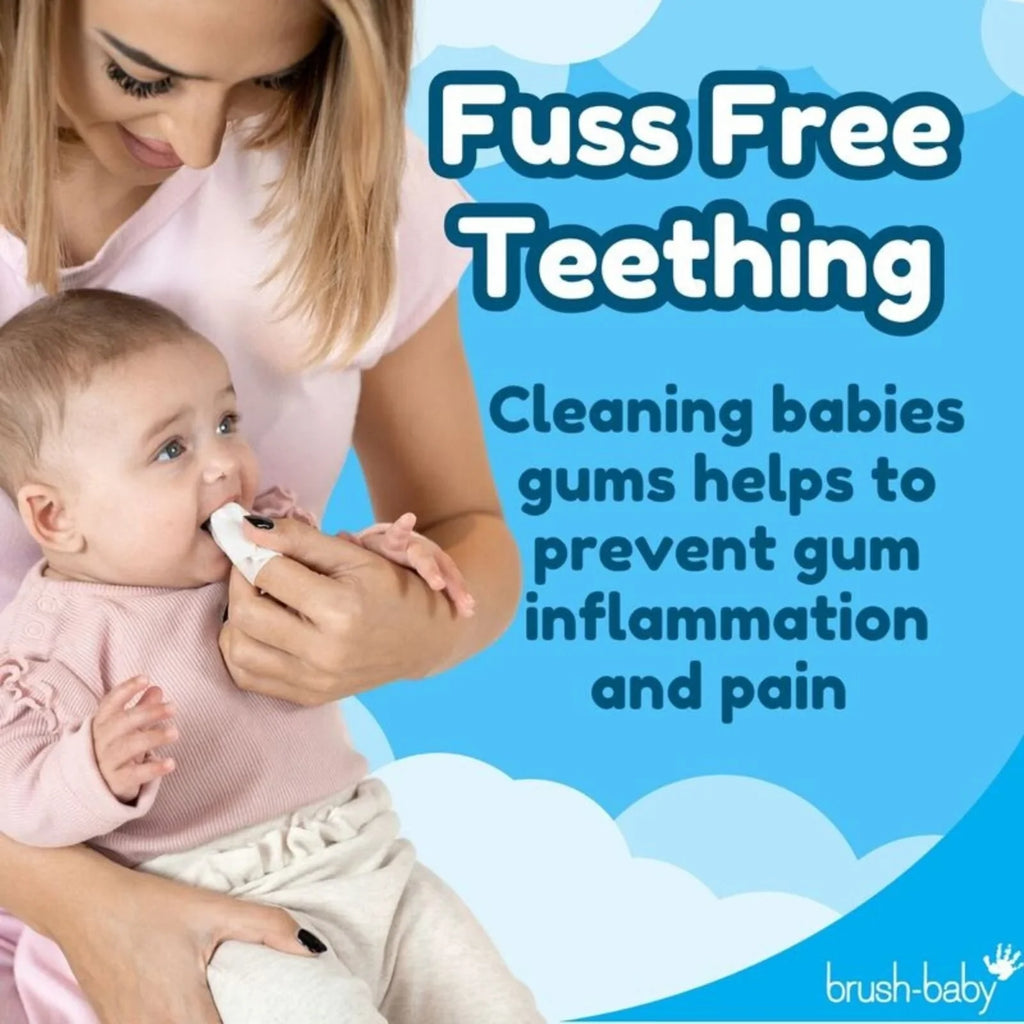 Hygienic infant tooth wipes wrap around finger
