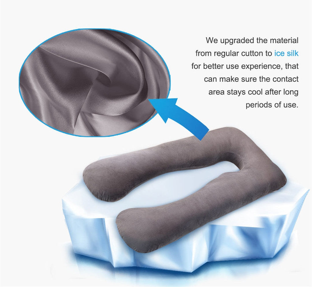 Cooling ice silk pregnancy pillow for summer
