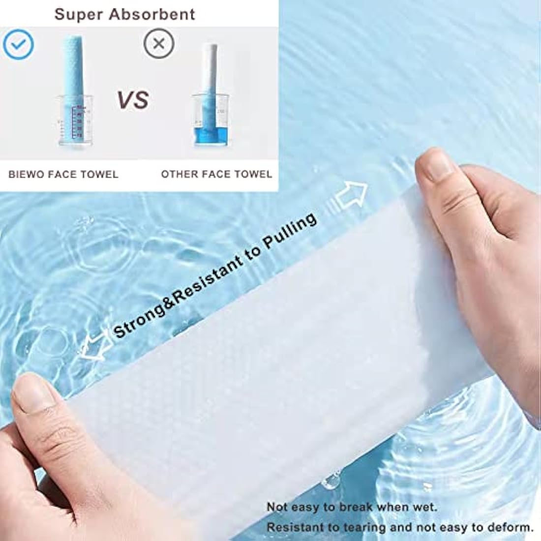 Dual-use cotton face towels for dry or wet cleaning