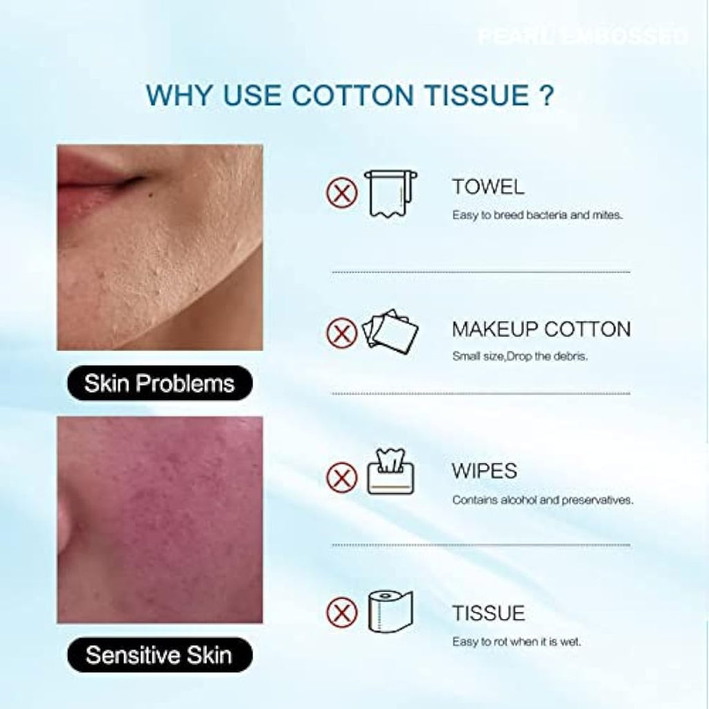 Disposable cotton wipes for makeup removal and personal care