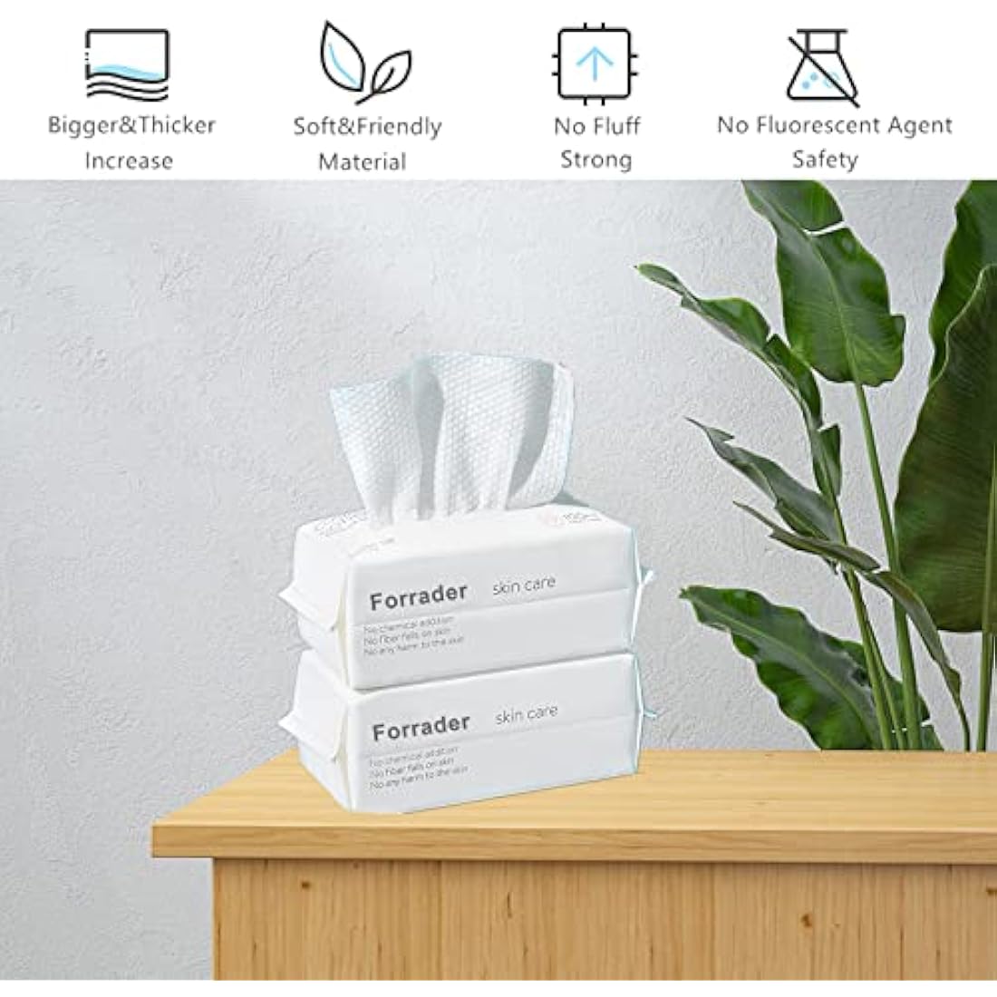 Biodegradable cotton wipes safe for sensitive skin and babies