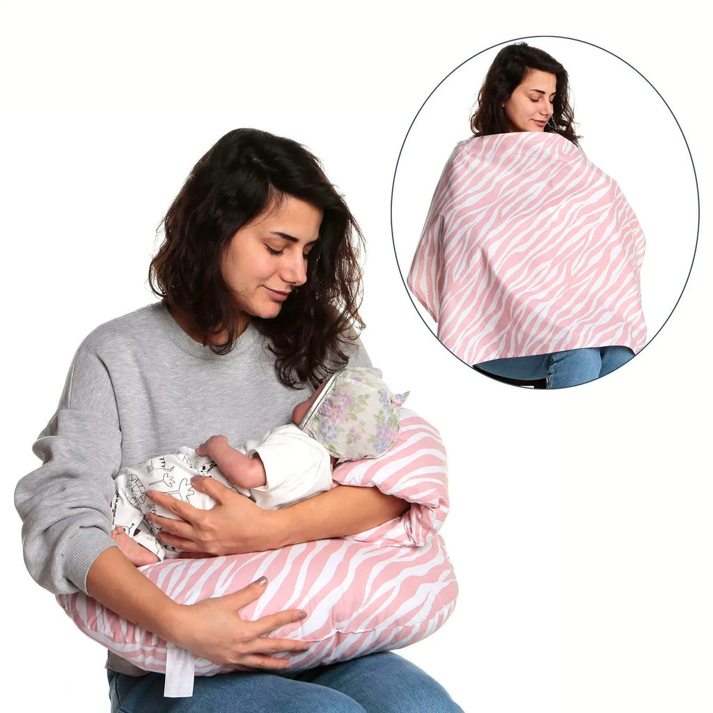 eco breastfeeding feeding pillow for newborns with infant support and nursing cover