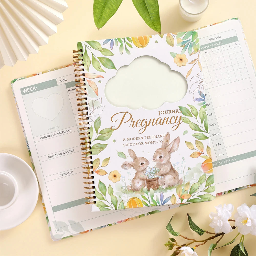 Front cover of first time mum pregnancy keepsake book