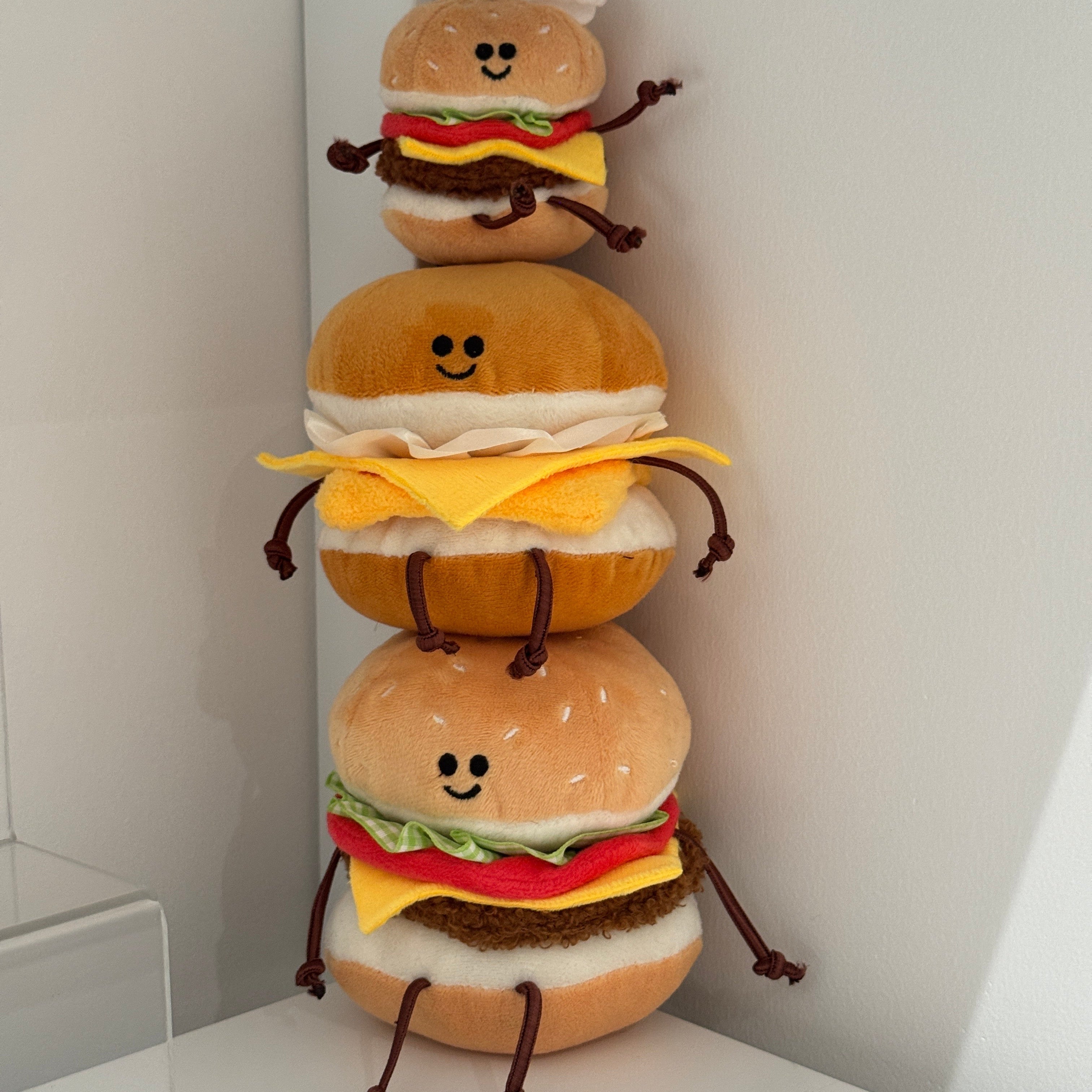 Cheese burger plush toy gift idea