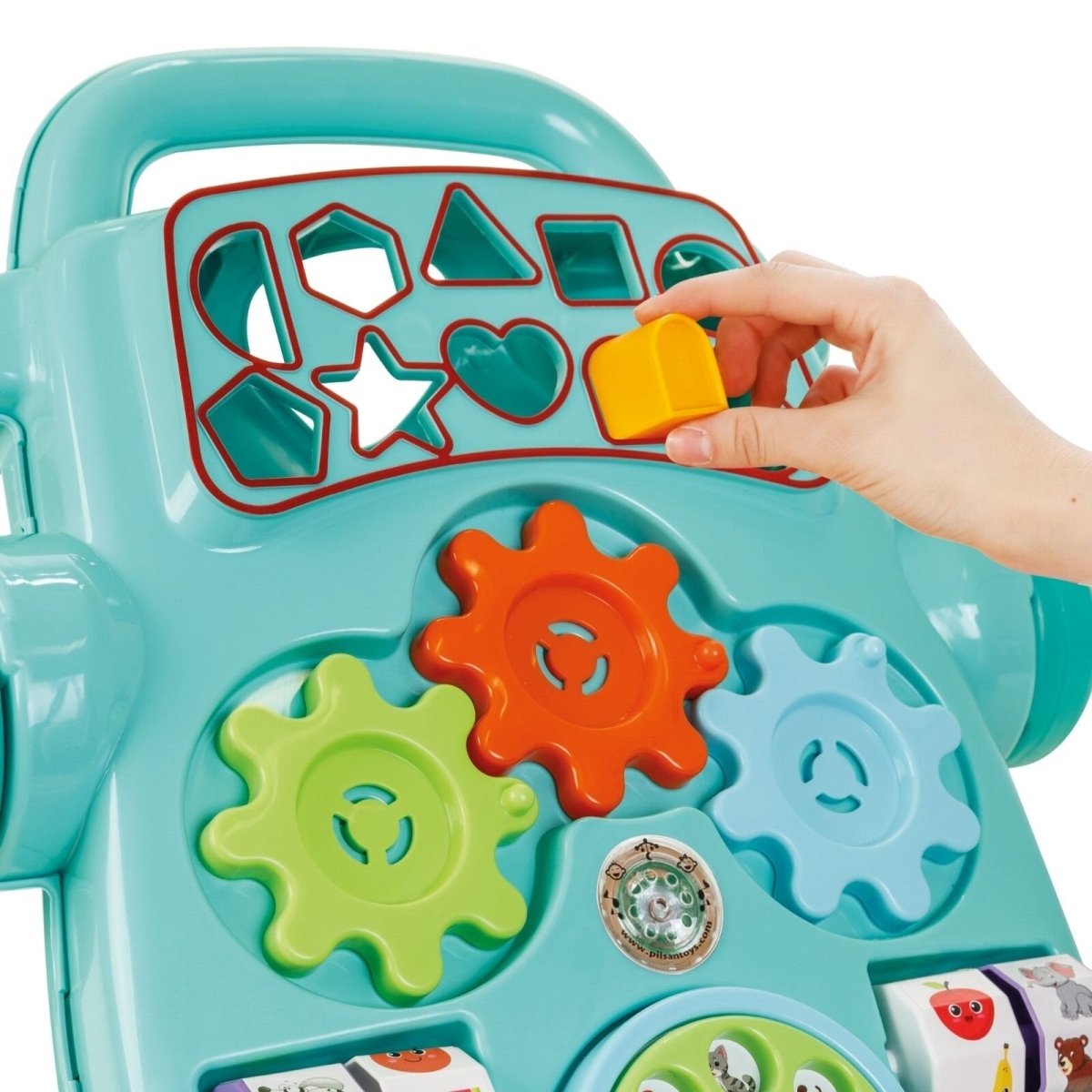 Baby activity walker with shapes, balls and music box