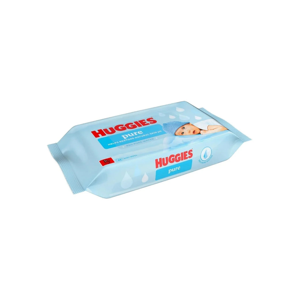 Bulk pack of plastic free Huggies baby wipes