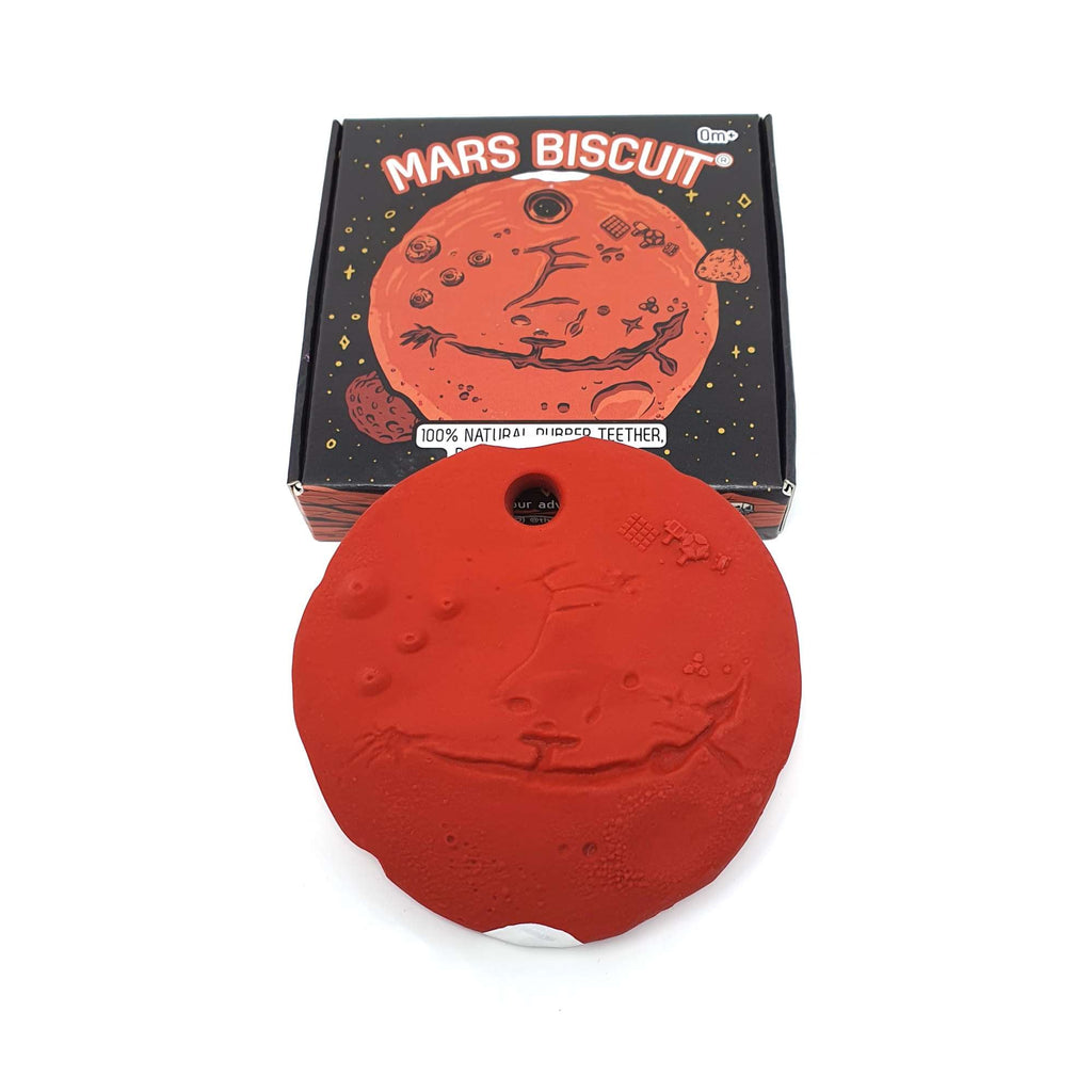 Mars Biscuit natural rubber baby teether
