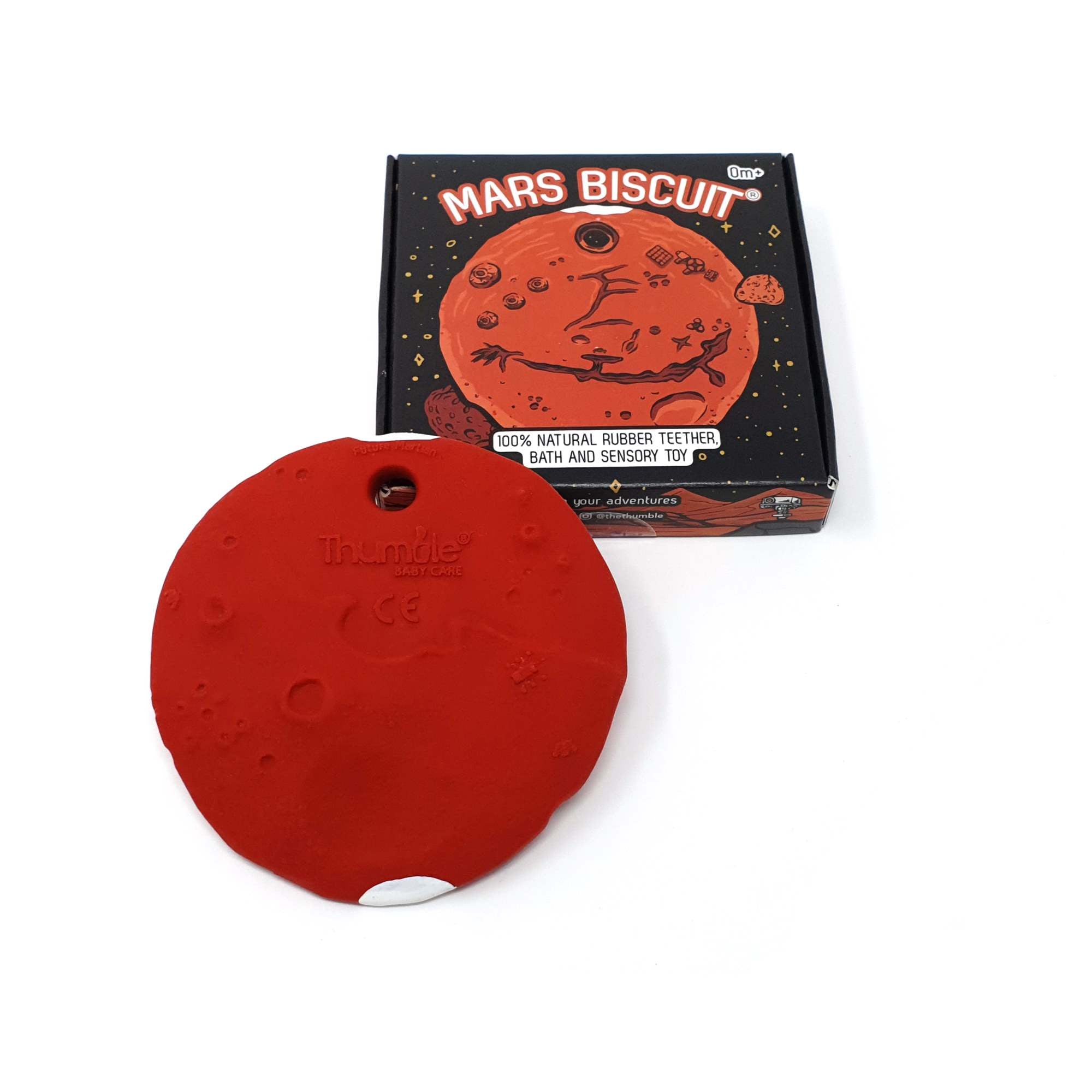 Mars biscuit toy with Olympus Mons design