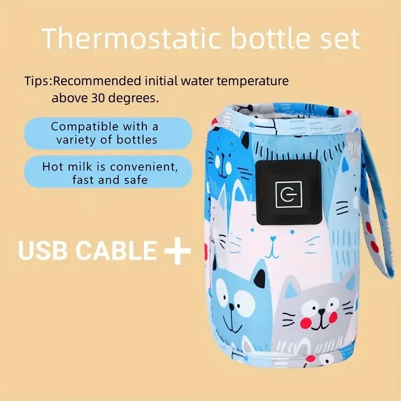On the go baby bottle heater