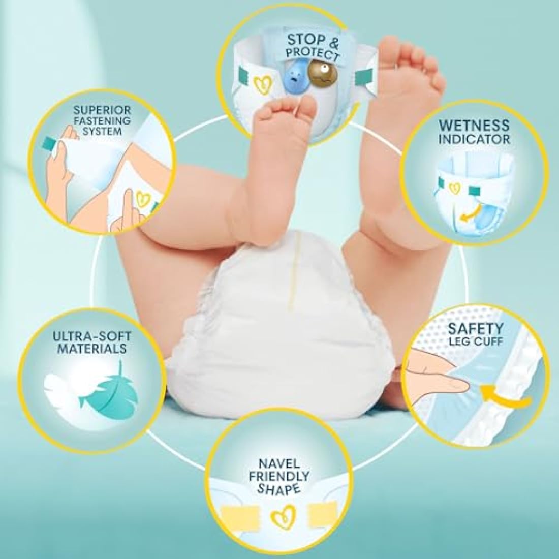 Ultra soft nappies for newborn babies