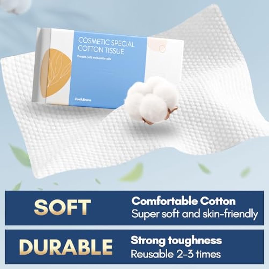 Dual-use cotton face tissue – dry or wet for versatile cleaning