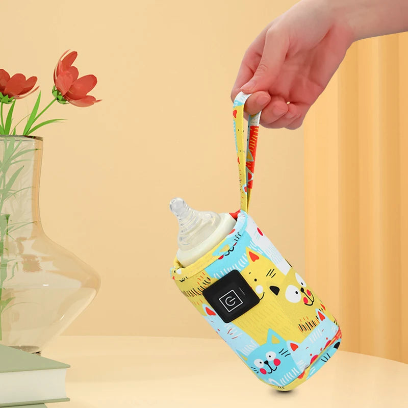 Portable USB milk warmer for baby bottles