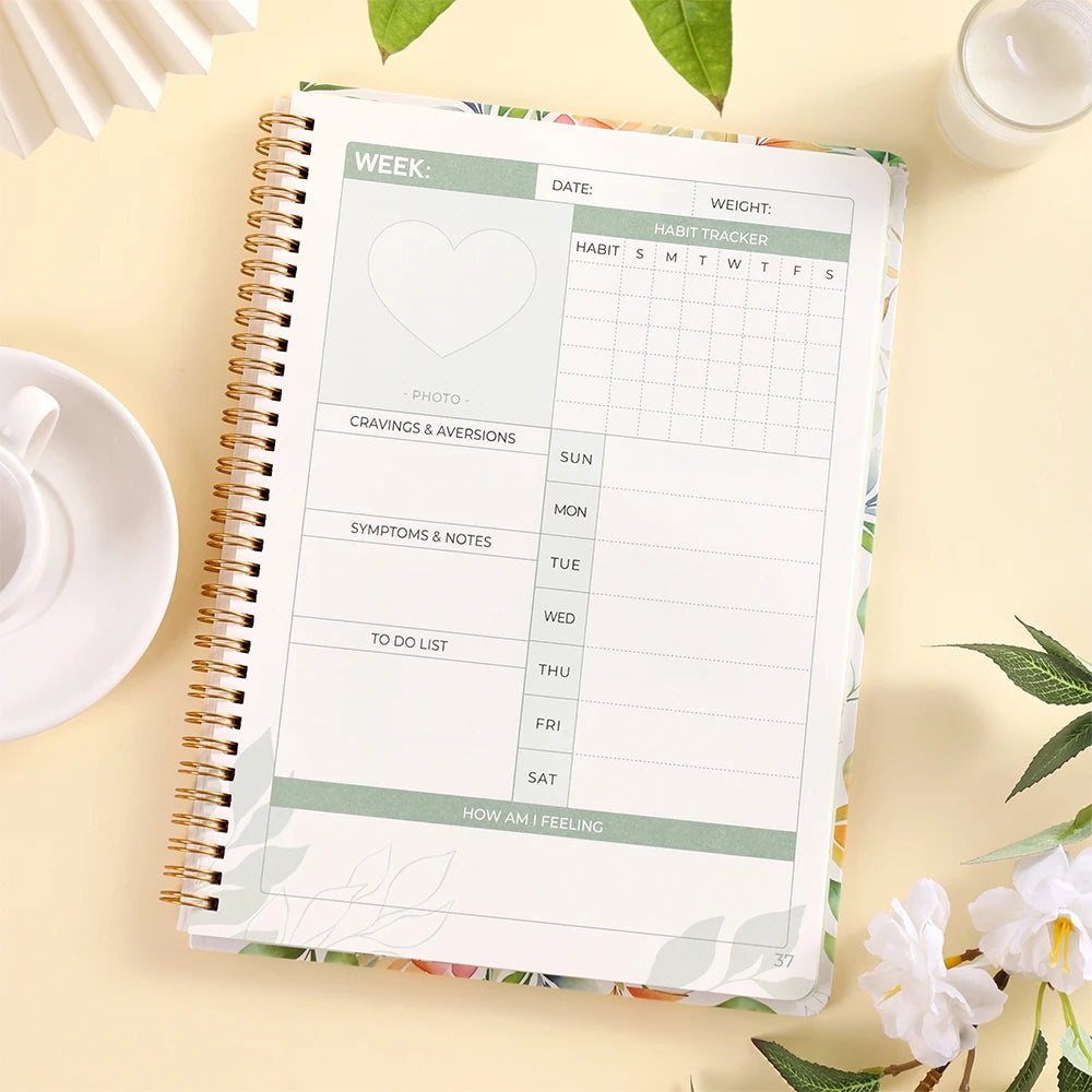 Ultrasound and sonogram photo spaces inside pregnancy memory journal