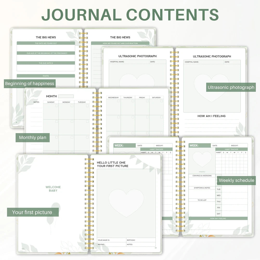 Pregnancy memory book for first time mum keepsake journal