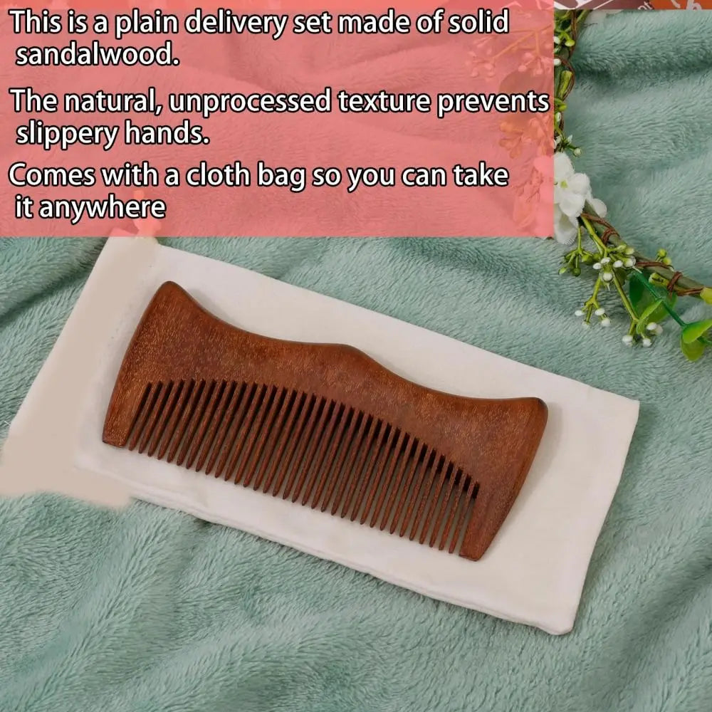 Smooth edge sandalwood labour comb
