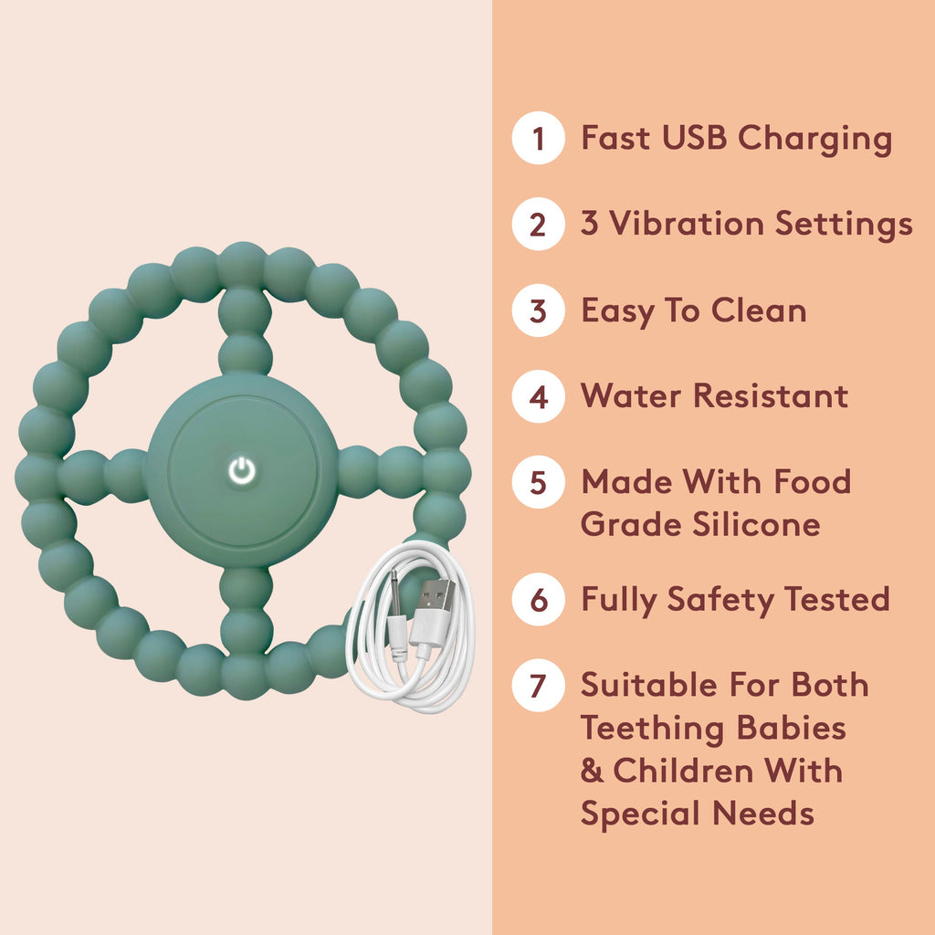 USB rechargeable vibrating chew toy
