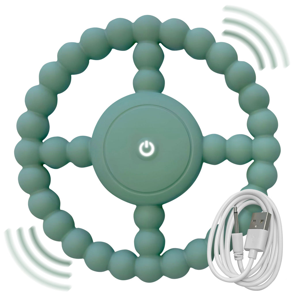 Vibrating sensory chew toy for autism and babies