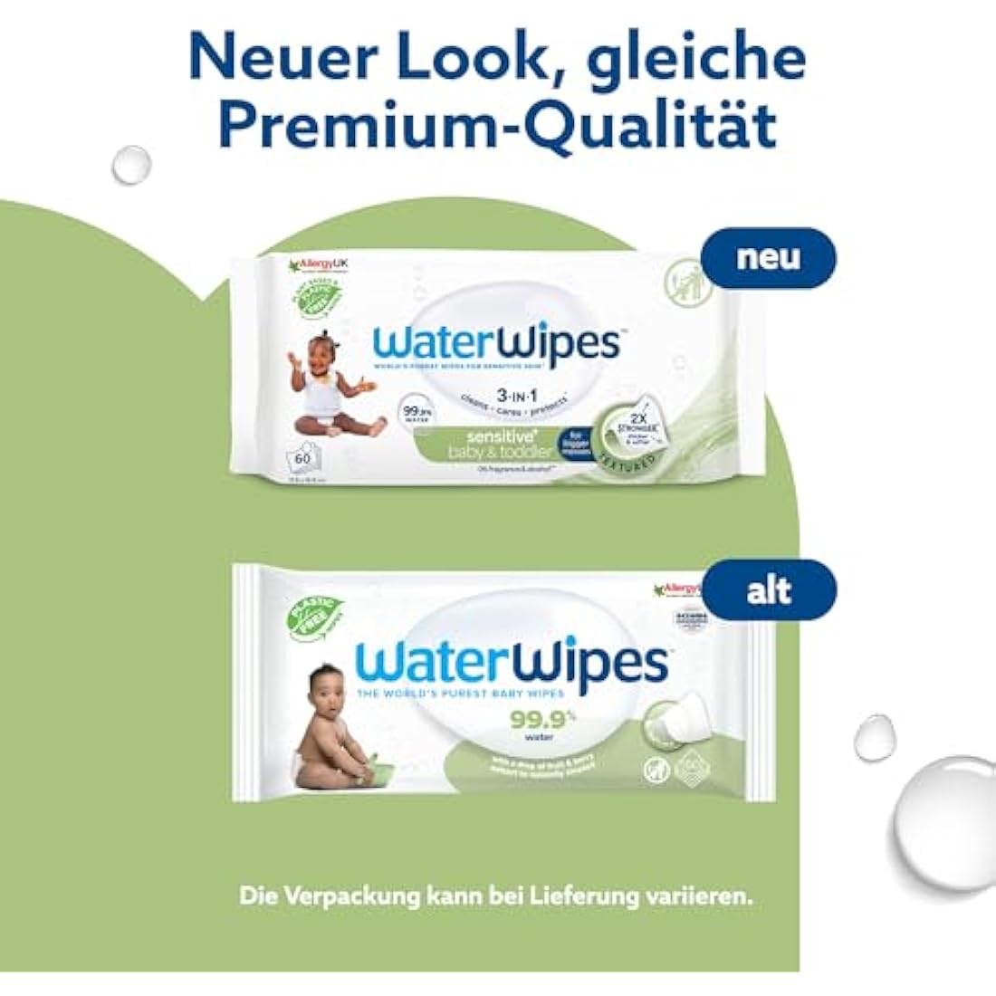 Unscented WaterWipes Sensitive+ for babies and toddlers